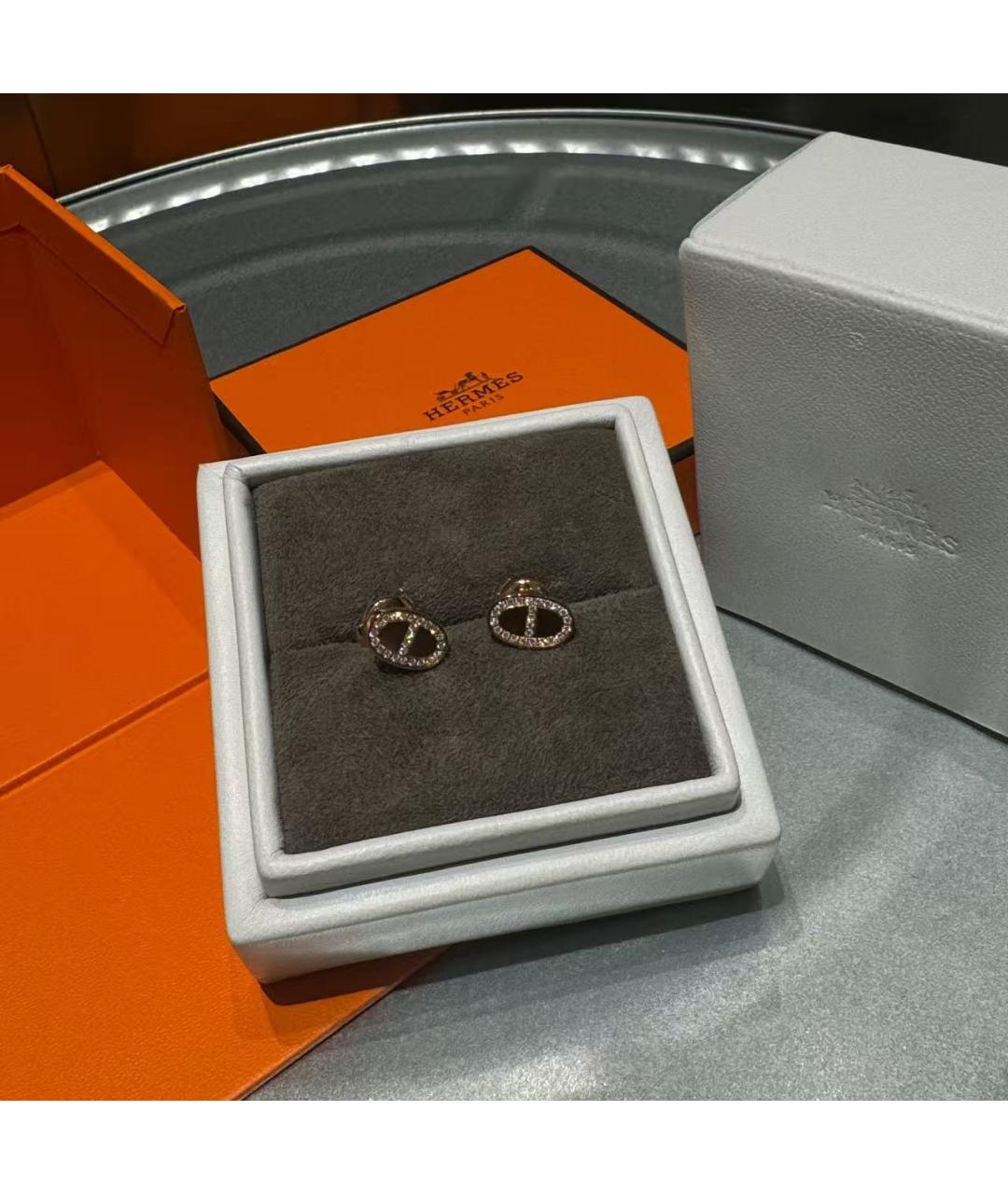 HERMES Золотые серьги из розового золота, фото 3