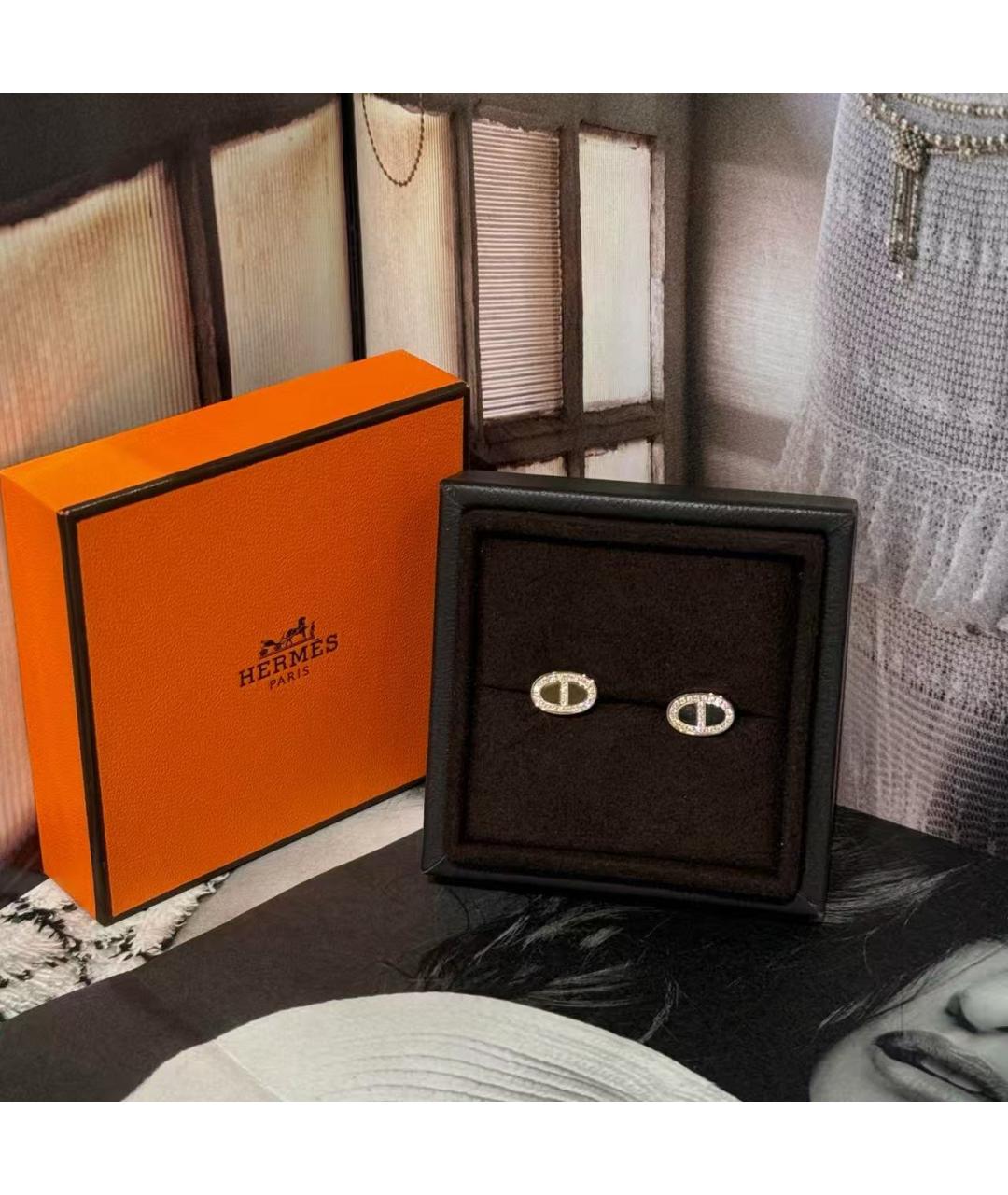 HERMES Золотые серьги из розового золота, фото 5