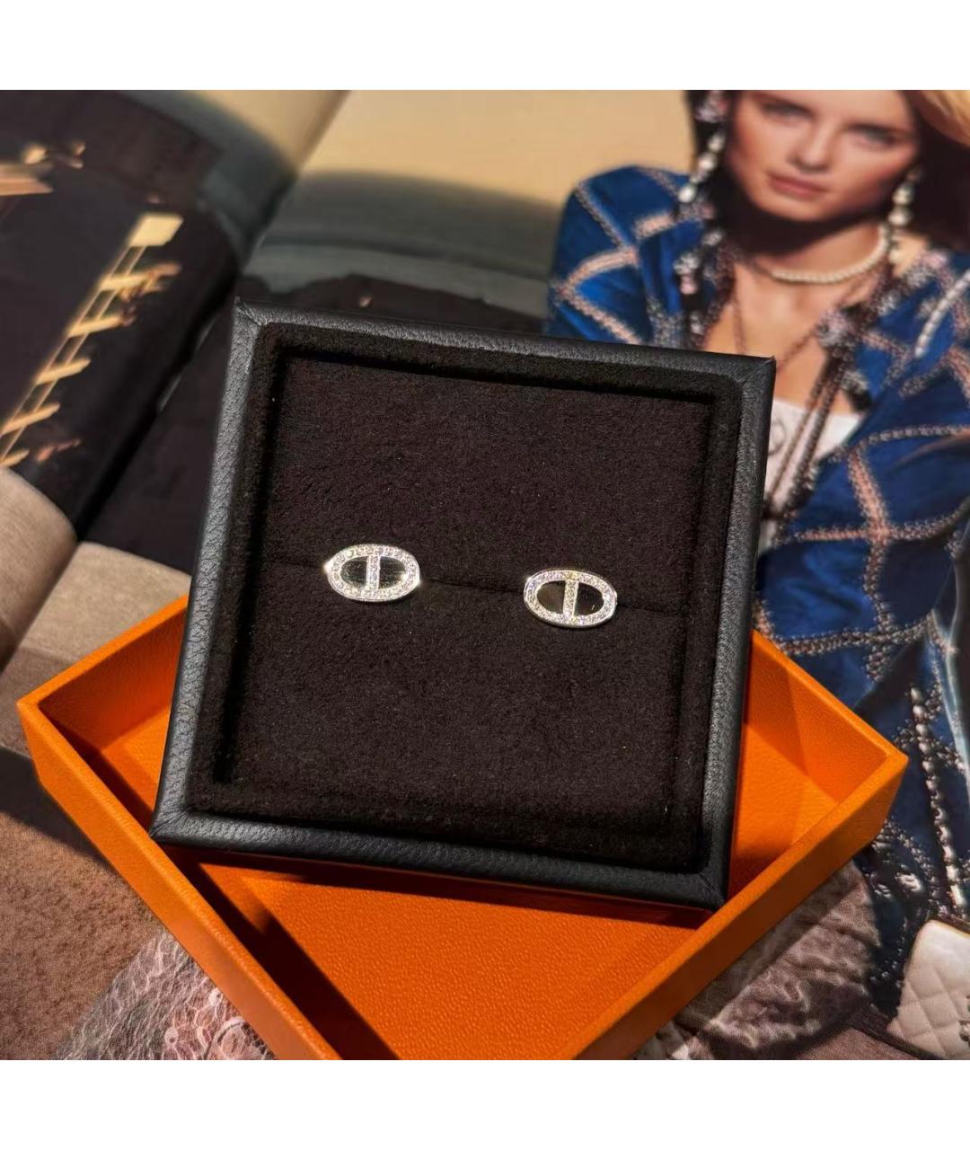 HERMES Золотые серьги из розового золота, фото 6