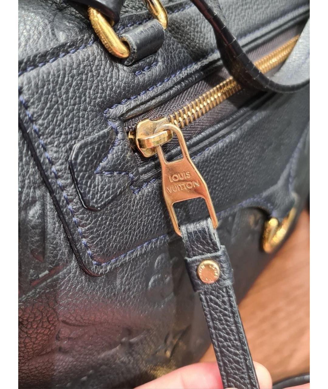 LOUIS VUITTON Черная кожаная сумка с короткими ручками, фото 2