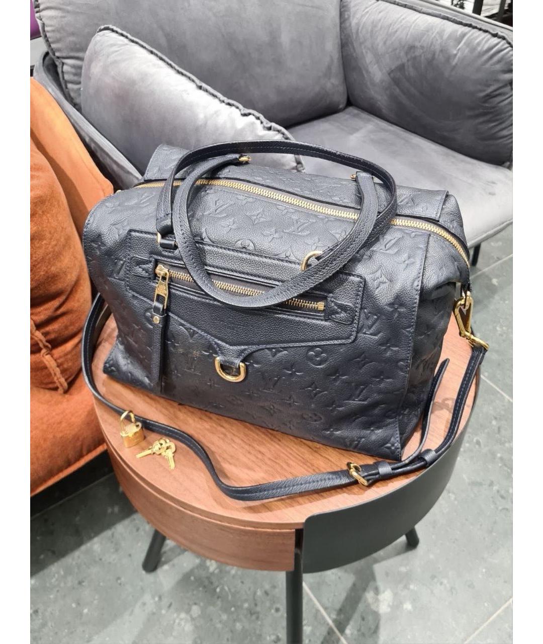 LOUIS VUITTON Черная кожаная сумка с короткими ручками, фото 9