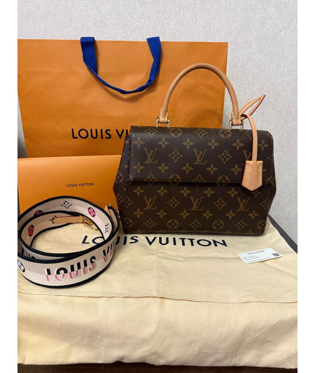LOUIS VUITTON Коричневая сумка с короткими ручками, фото 2