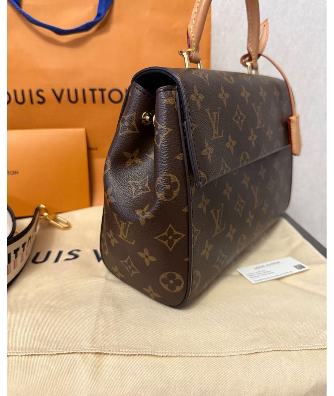 LOUIS VUITTON Коричневая сумка с короткими ручками, фото 3