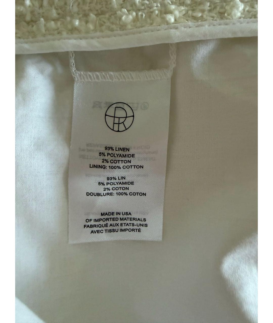THE ROW Белое льняное пальто, фото 4