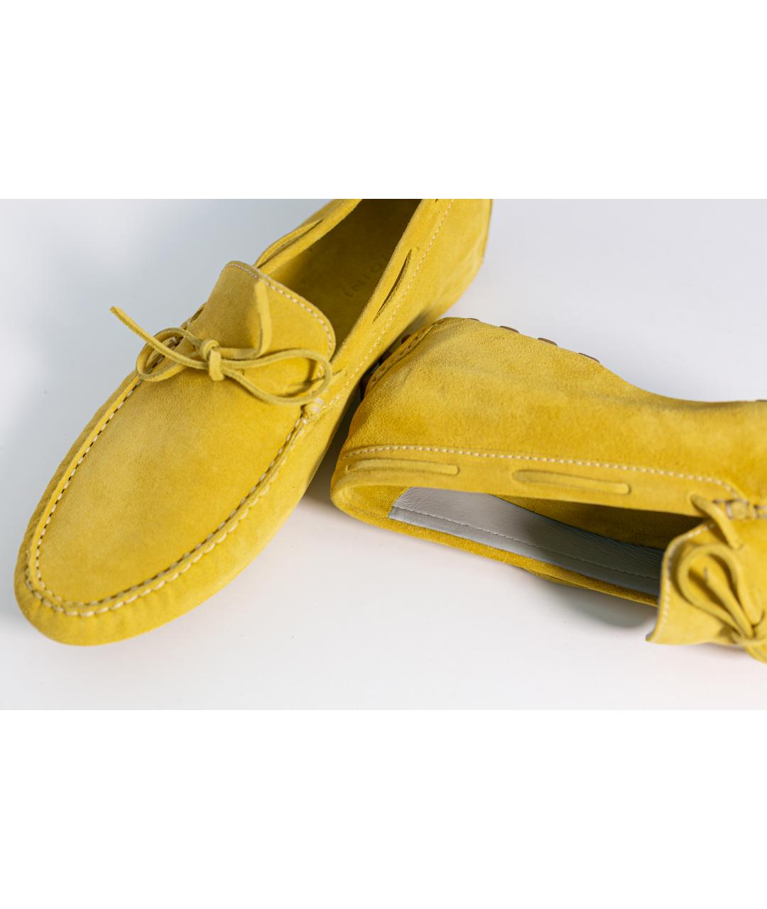 LARDINI Желтые замшевые мокасины, фото 6