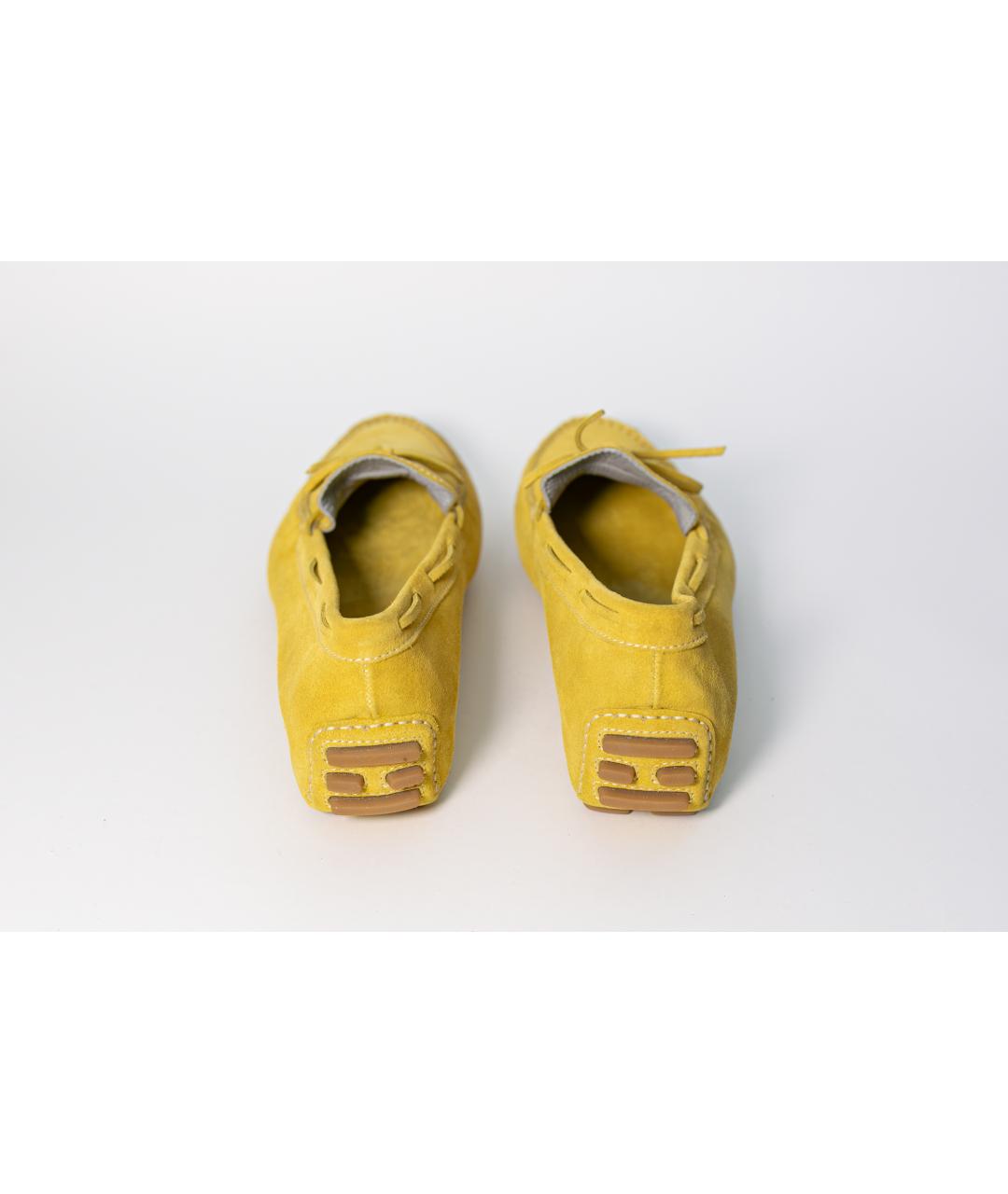 LARDINI Желтые замшевые мокасины, фото 4