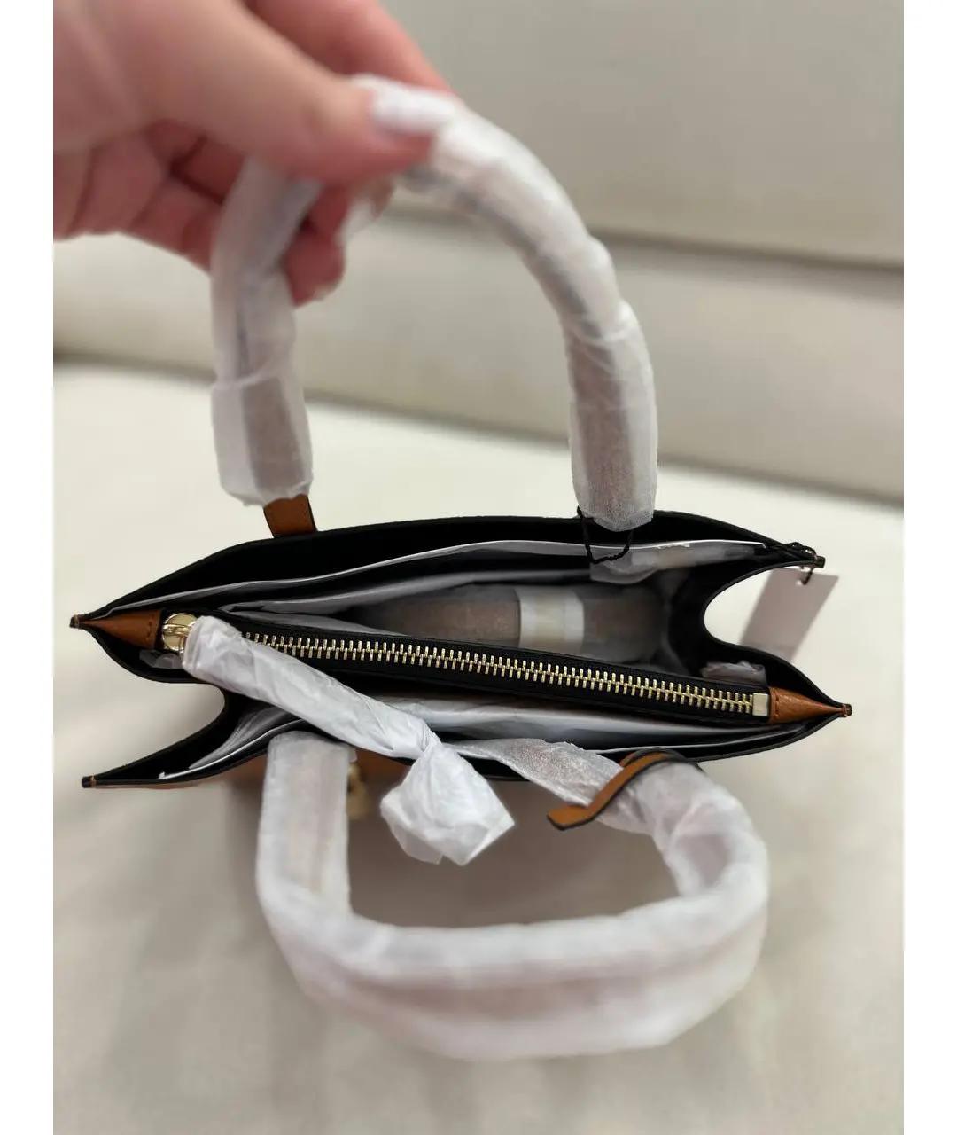 MARC JACOBS Коричневая кожаная сумка с короткими ручками, фото 4