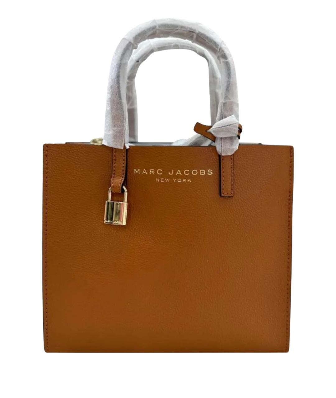 MARC JACOBS Коричневая кожаная сумка с короткими ручками, фото 1