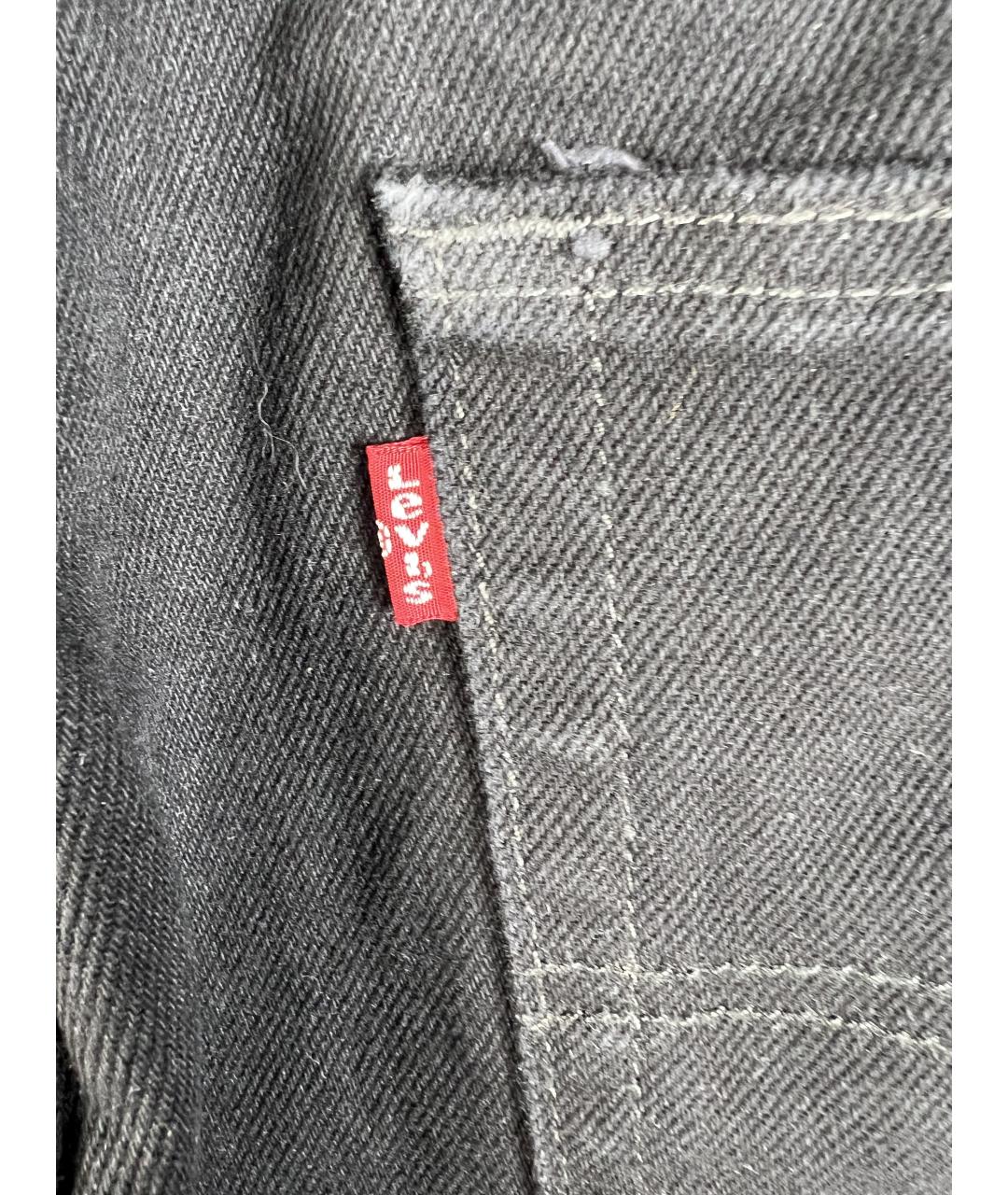 LEVI'S Черные хлопковые прямые джинсы, фото 3