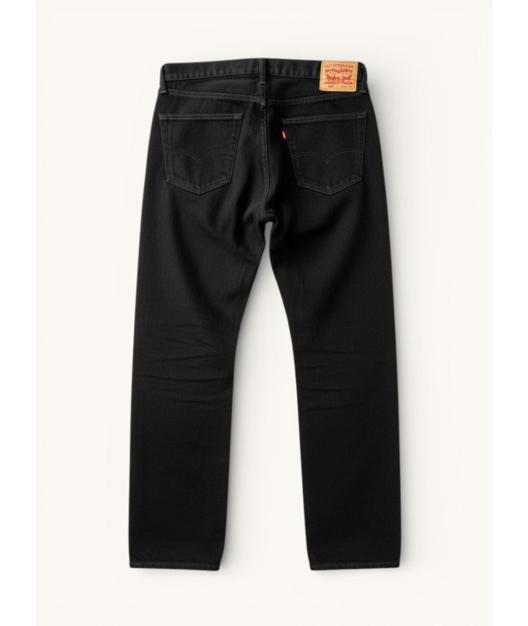 LEVI'S Черные хлопковые прямые джинсы, фото 2