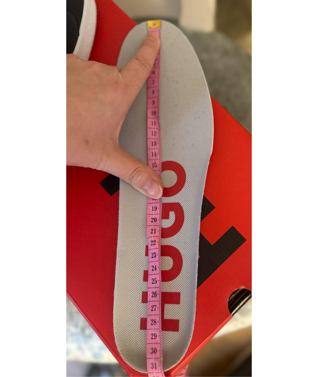 HUGO Темно-синие низкие кроссовки / кеды, фото 4