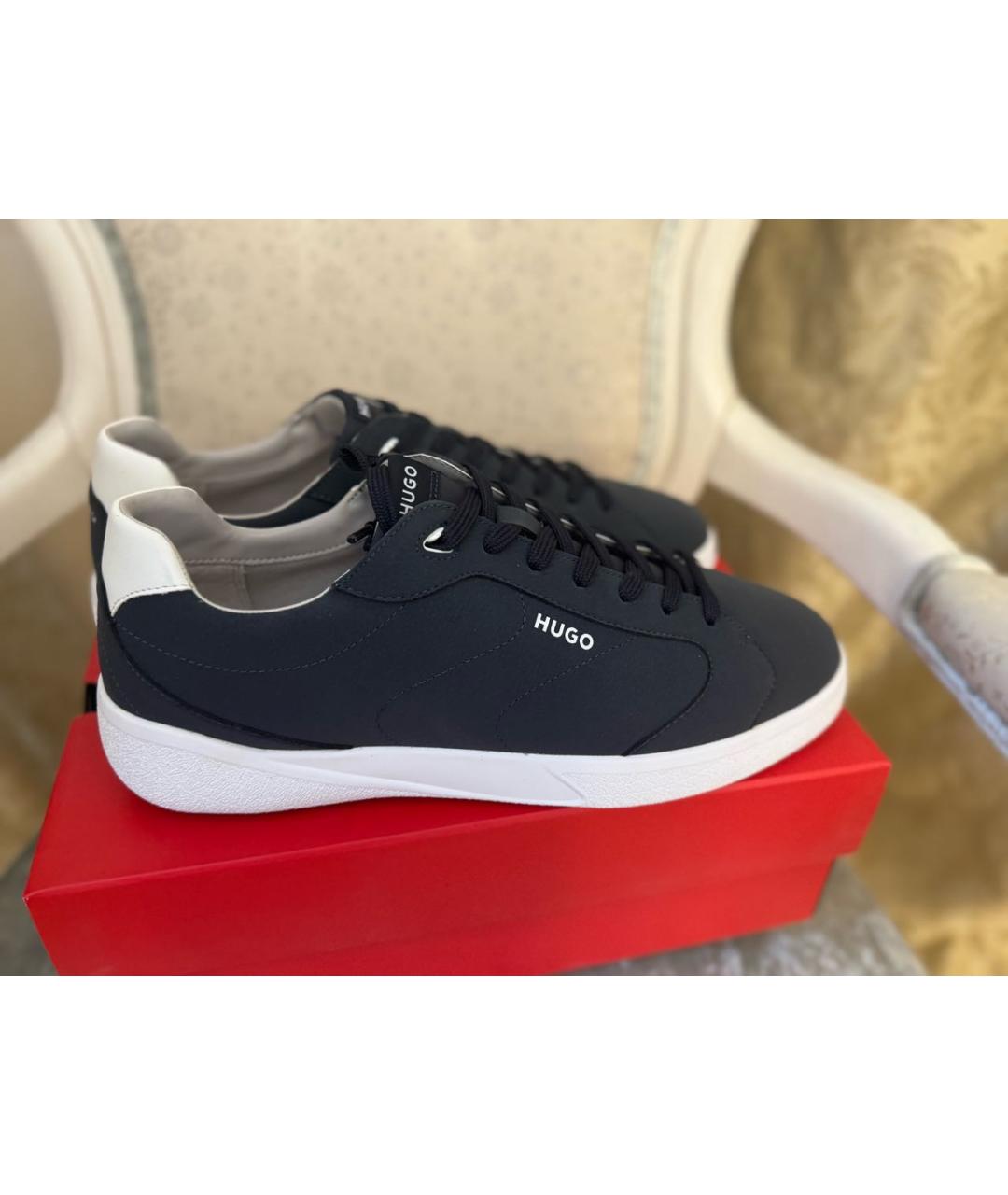 HUGO Темно-синие низкие кроссовки / кеды, фото 8