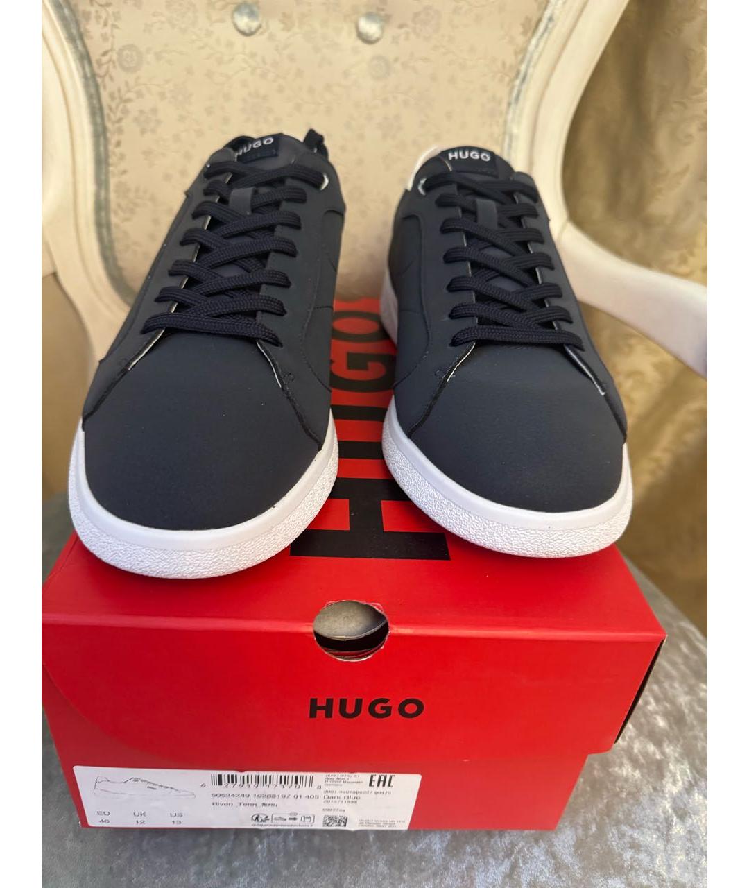 HUGO Темно-синие низкие кроссовки / кеды, фото 6
