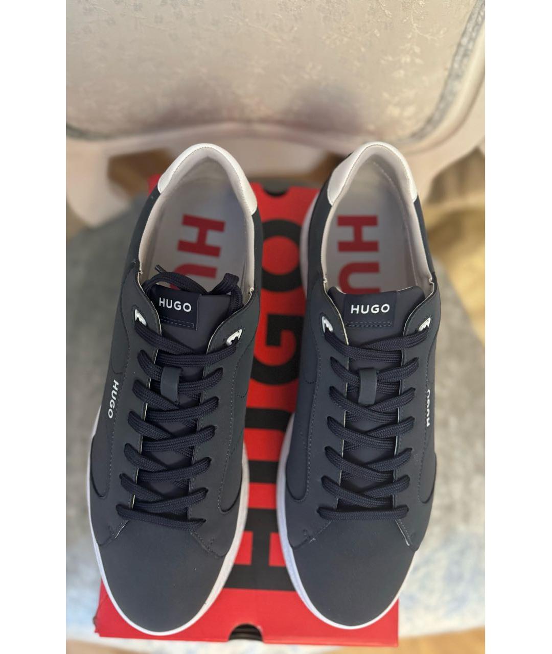 HUGO Темно-синие низкие кроссовки / кеды, фото 3