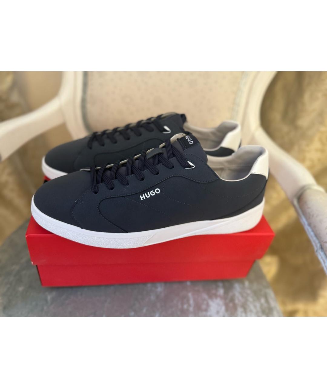 HUGO Темно-синие низкие кроссовки / кеды, фото 7