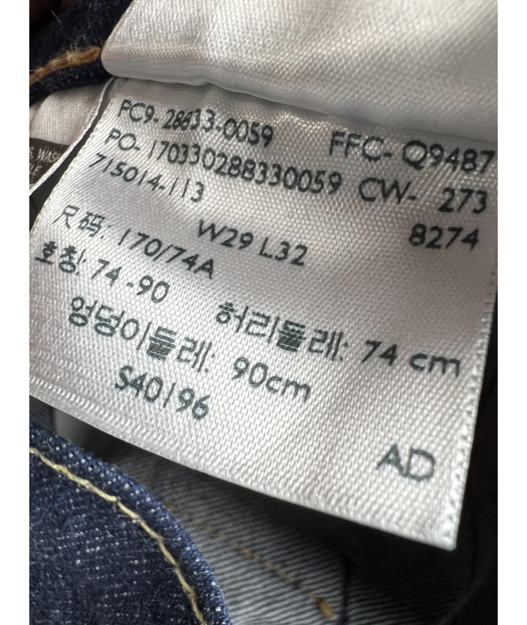 LEVI'S Темно-синие хлопковые джинсы скинни, фото 6