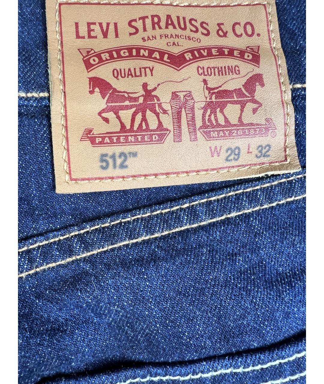 LEVI'S Темно-синие хлопковые джинсы скинни, фото 4