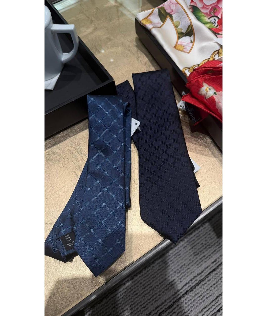 CHANEL Темно-синий галстук, фото 3