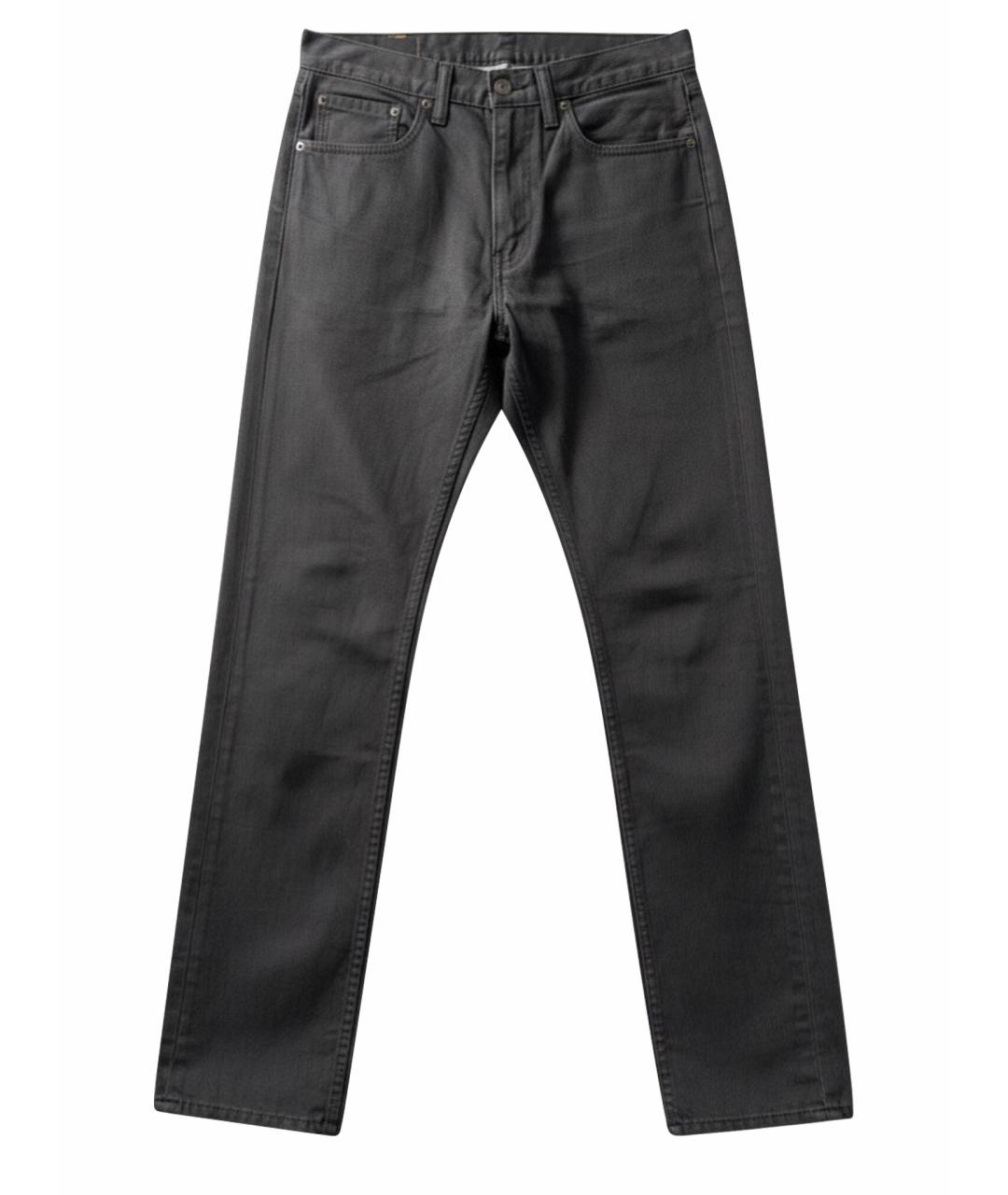 LEVI'S Черные хлопковые прямые джинсы, фото 1