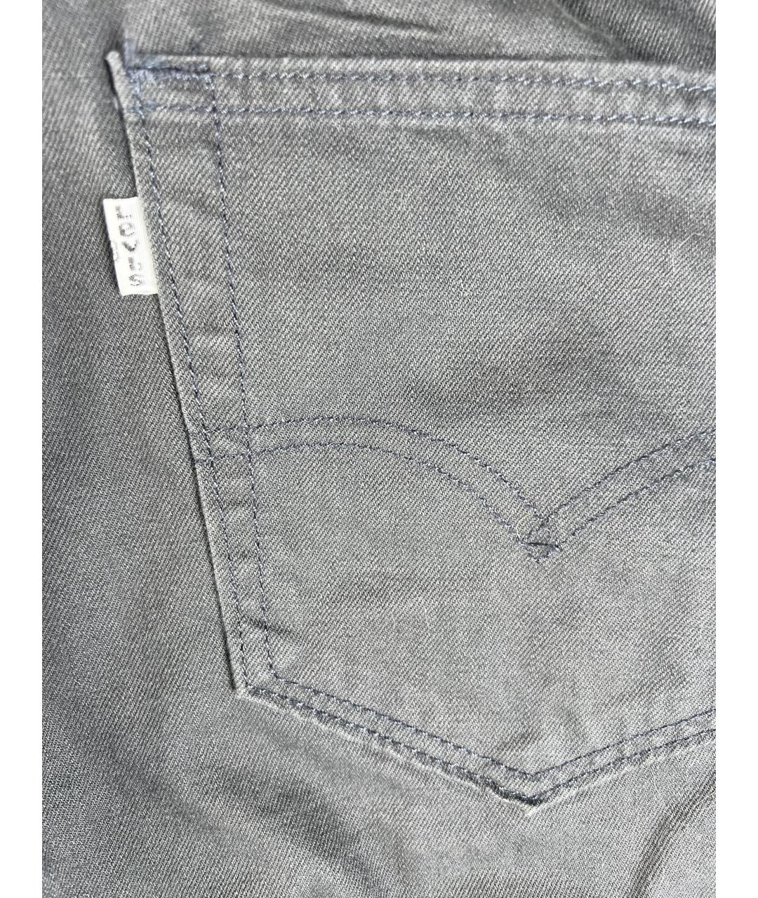 LEVI'S Черные хлопковые прямые джинсы, фото 3