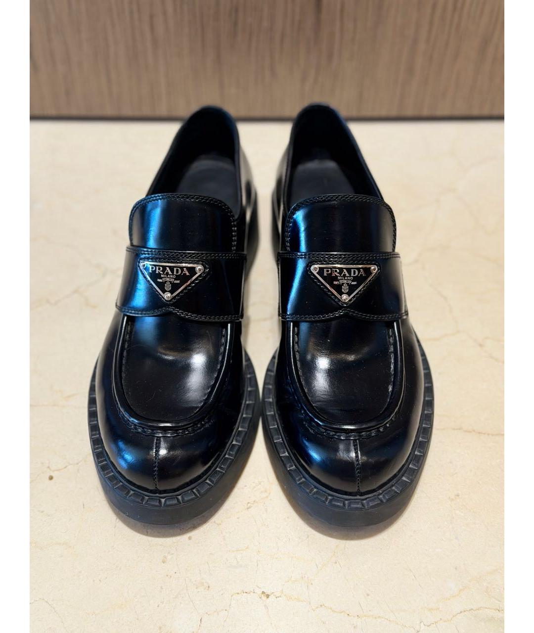 PRADA Черные кожаные брогги и оксфорды, фото 2