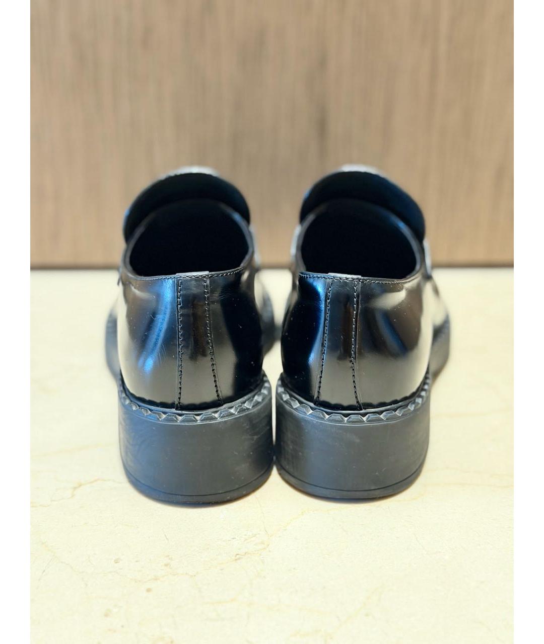 PRADA Черные кожаные брогги и оксфорды, фото 4