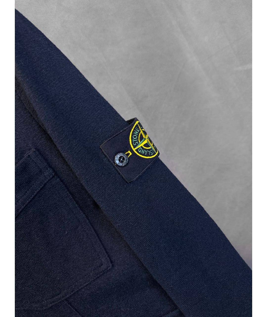 STONE ISLAND Темно-синий хлопковый кардиган, фото 4