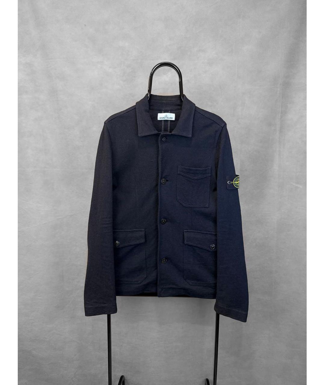 STONE ISLAND Темно-синий хлопковый кардиган, фото 9