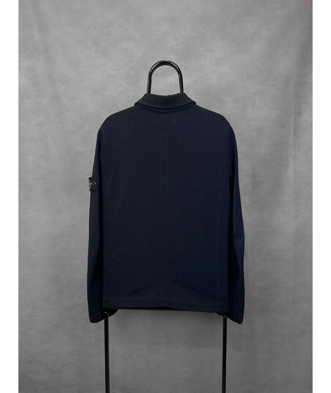 STONE ISLAND Темно-синий хлопковый кардиган, фото 2