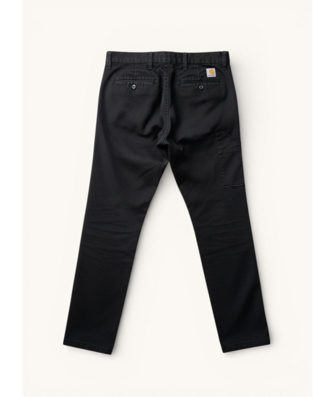CARHARTT Черные хлопковые брюки чинос, фото 2