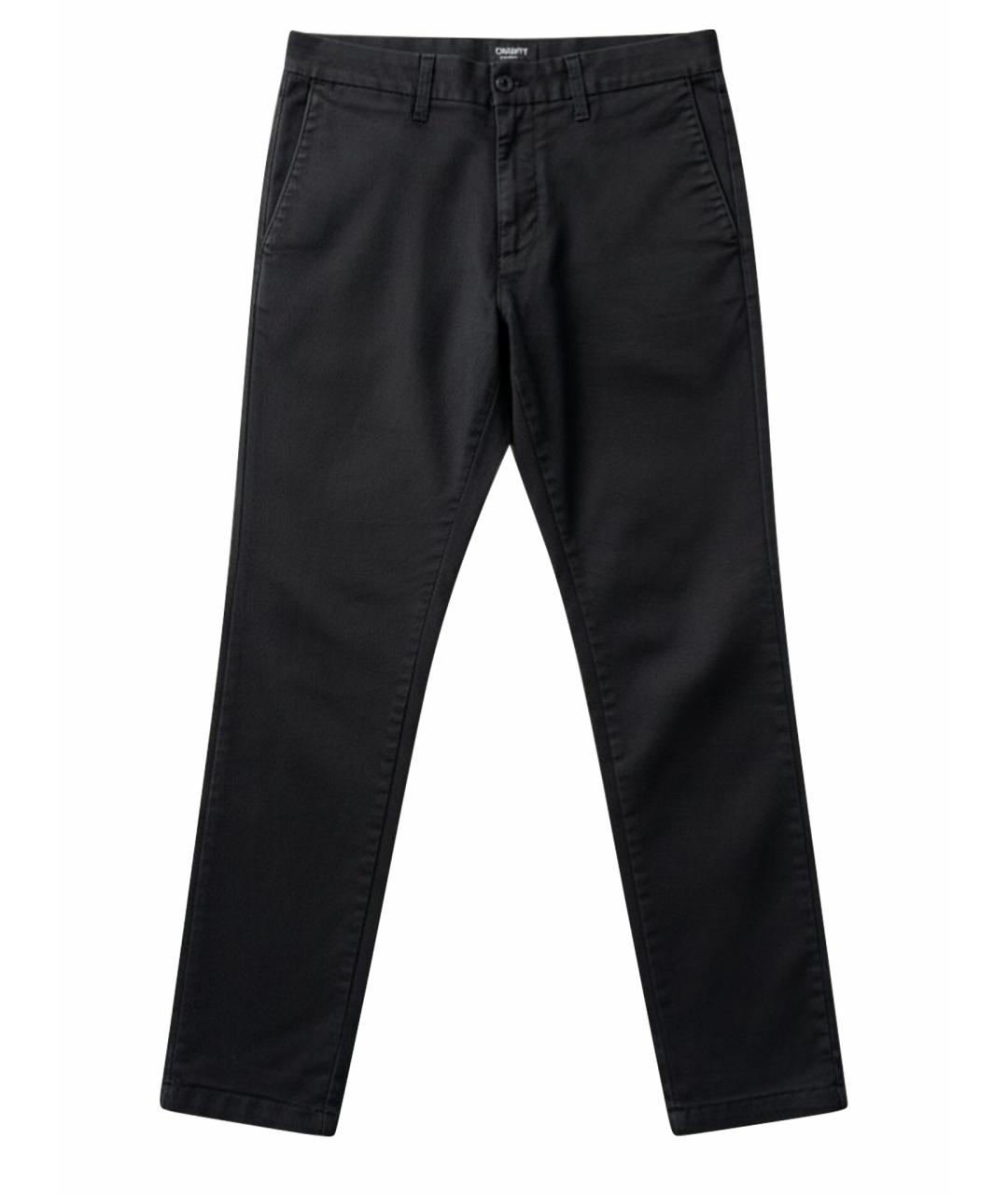 CARHARTT Черные хлопковые брюки чинос, фото 1