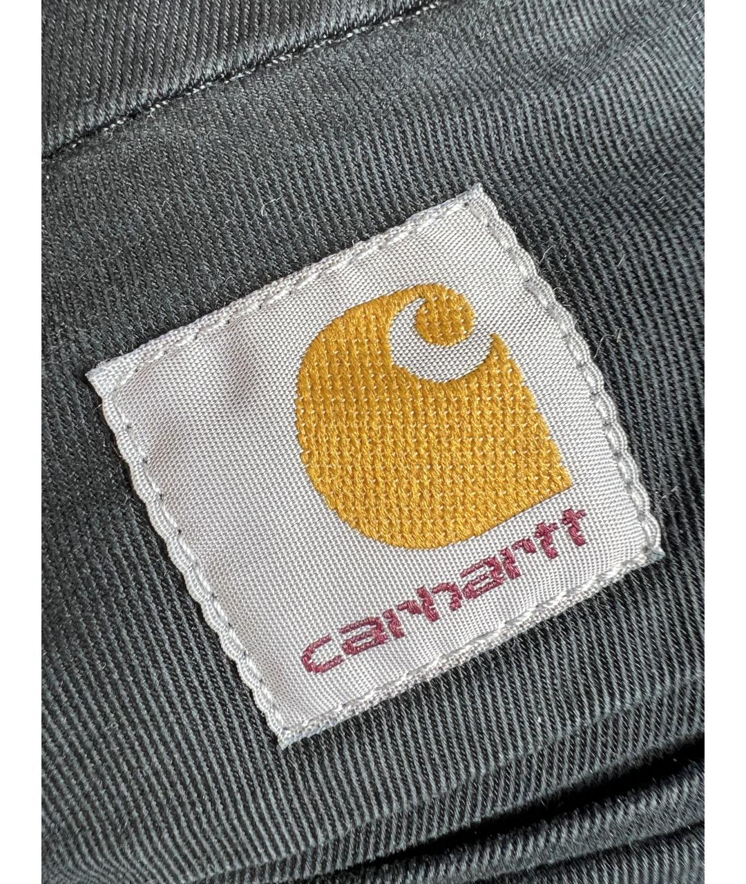 CARHARTT Черные хлопковые брюки чинос, фото 3