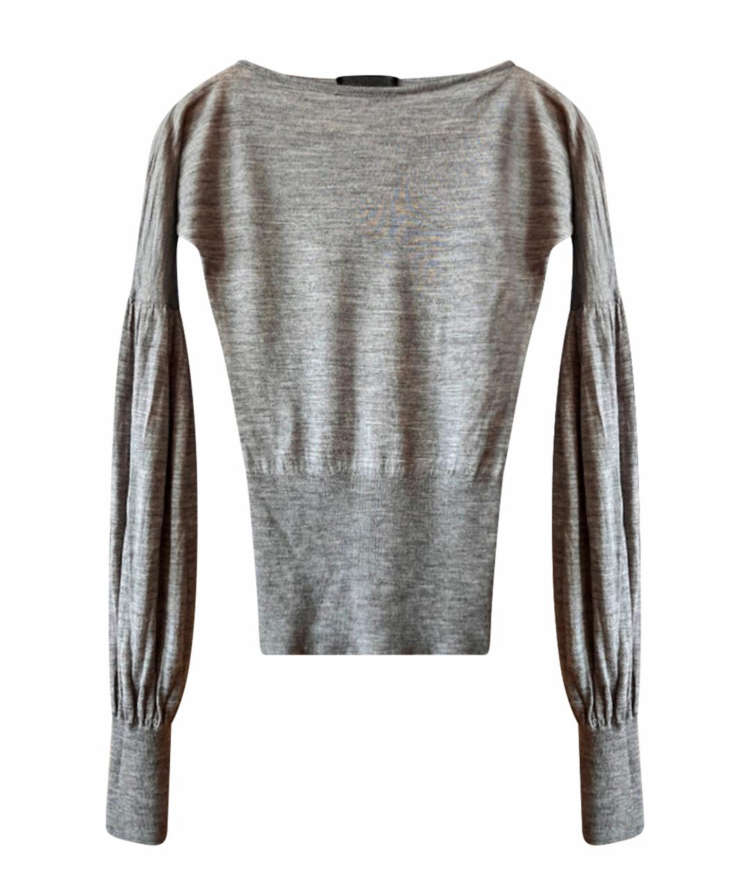 GIAMBATTISTA VALLI Серый шерстяной джемпер / свитер, фото 1