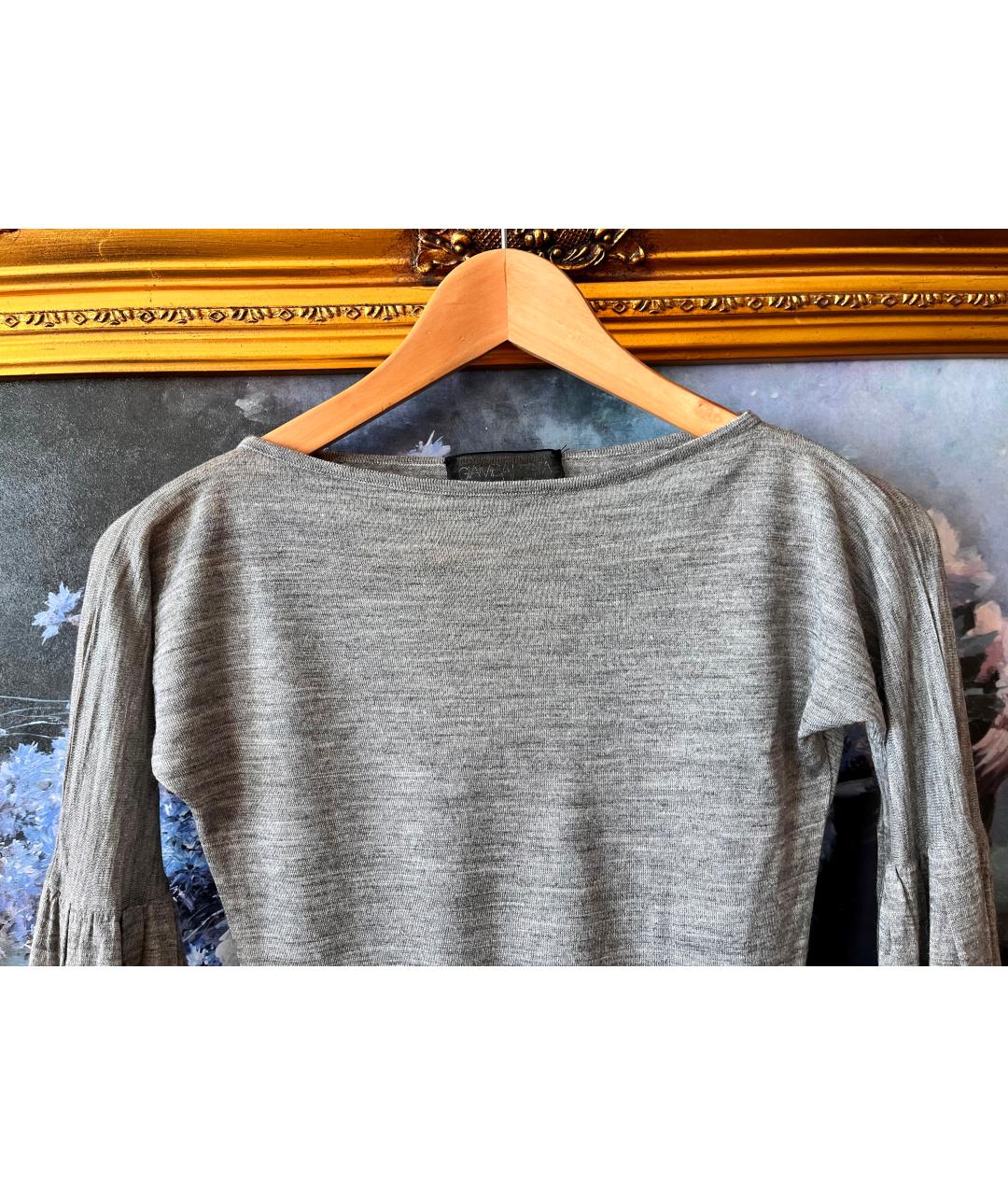 GIAMBATTISTA VALLI Серый шерстяной джемпер / свитер, фото 2