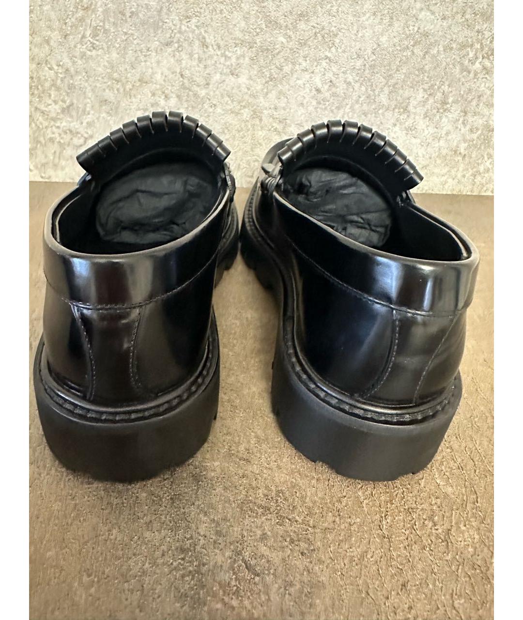 CELINE Черные кожаные лоферы, фото 4