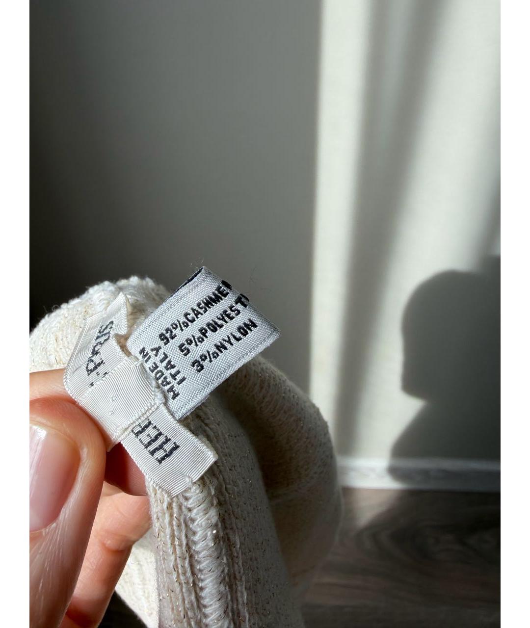 HERMES Бежевая кашемировая шапка, фото 4