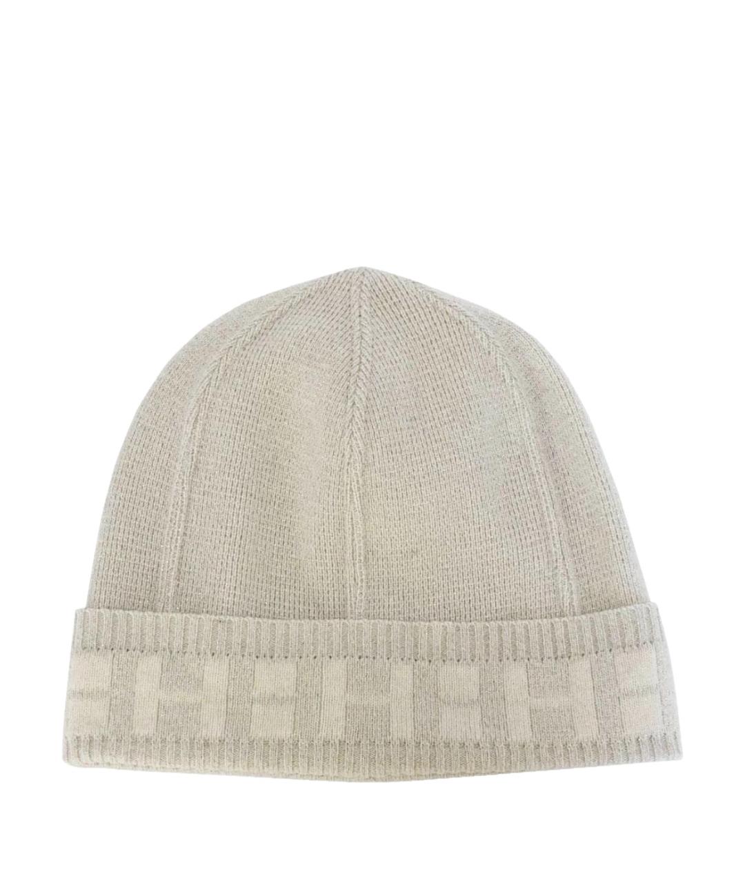 HERMES Бежевая кашемировая шапка, фото 1