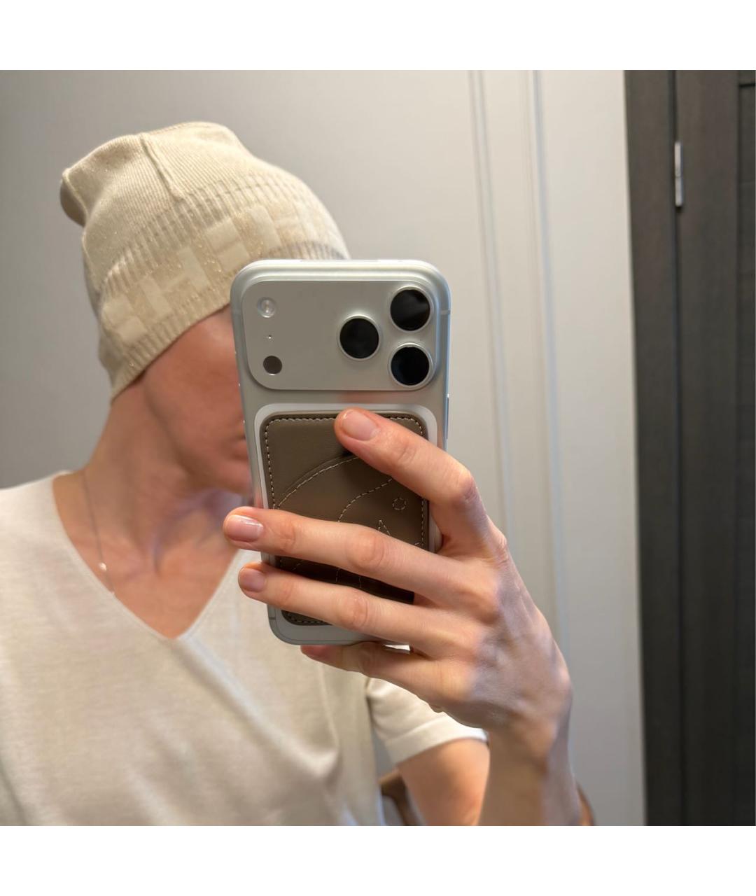 HERMES Бежевая кашемировая шапка, фото 6