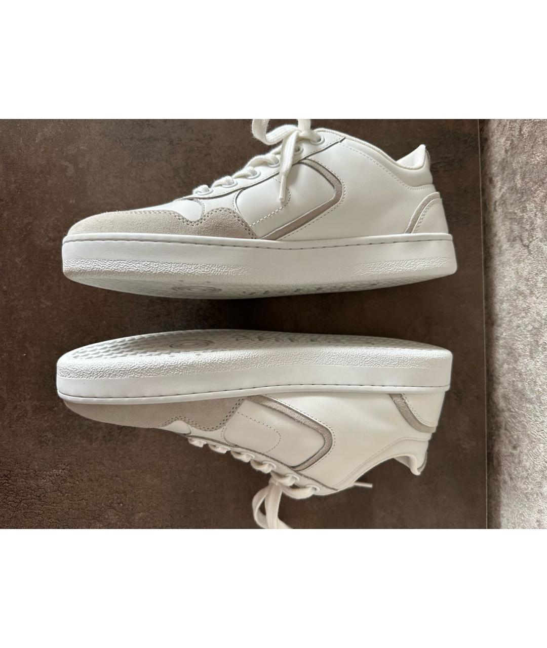 CELINE Белые кожаные кеды, фото 5