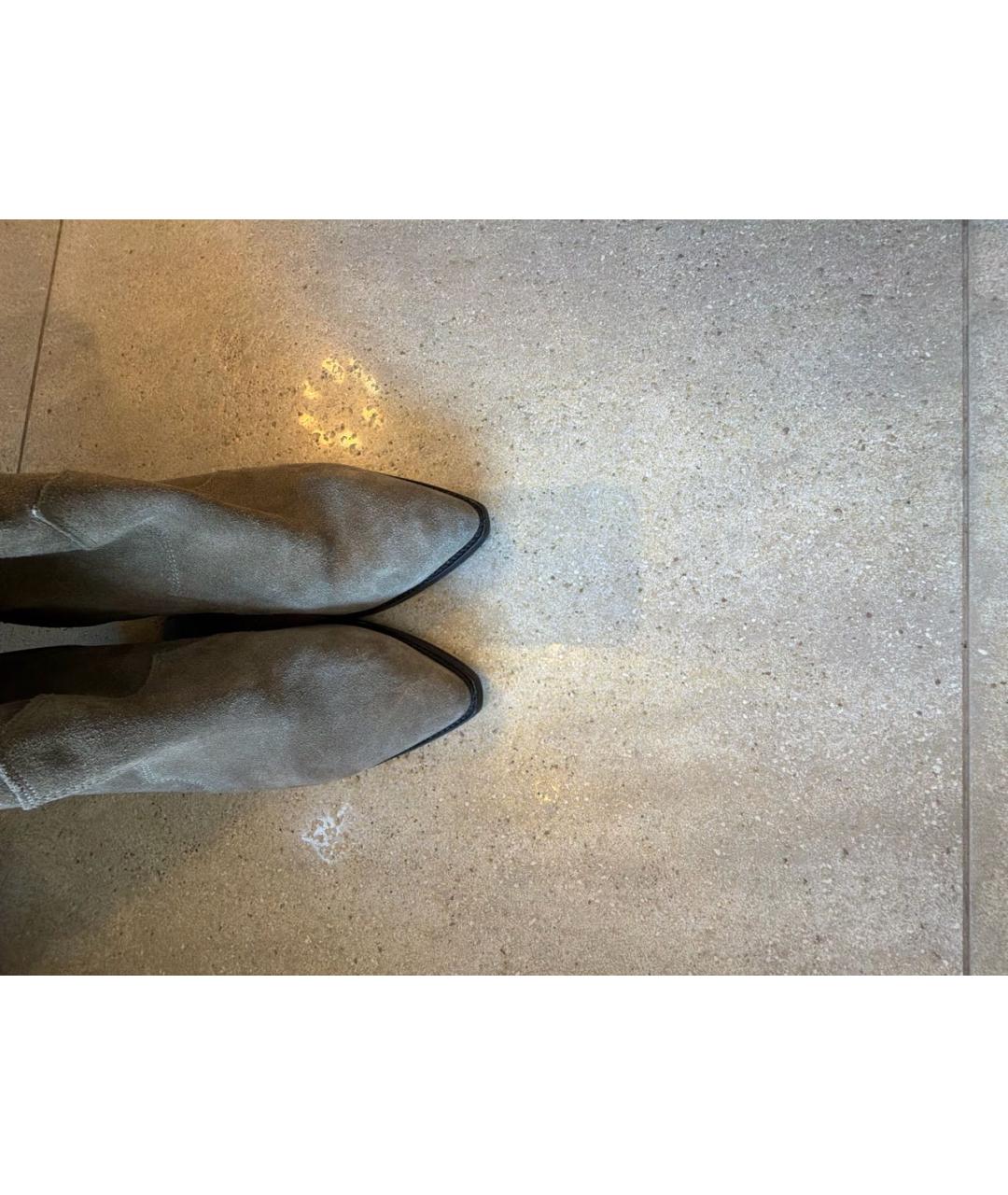 ISABEL MARANT Бежевые замшевые сапоги, фото 3