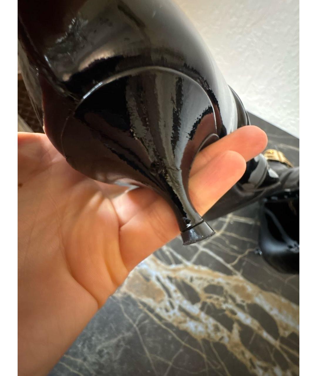 BALENCIAGA Черные ботильоны из лакированной кожи, фото 5