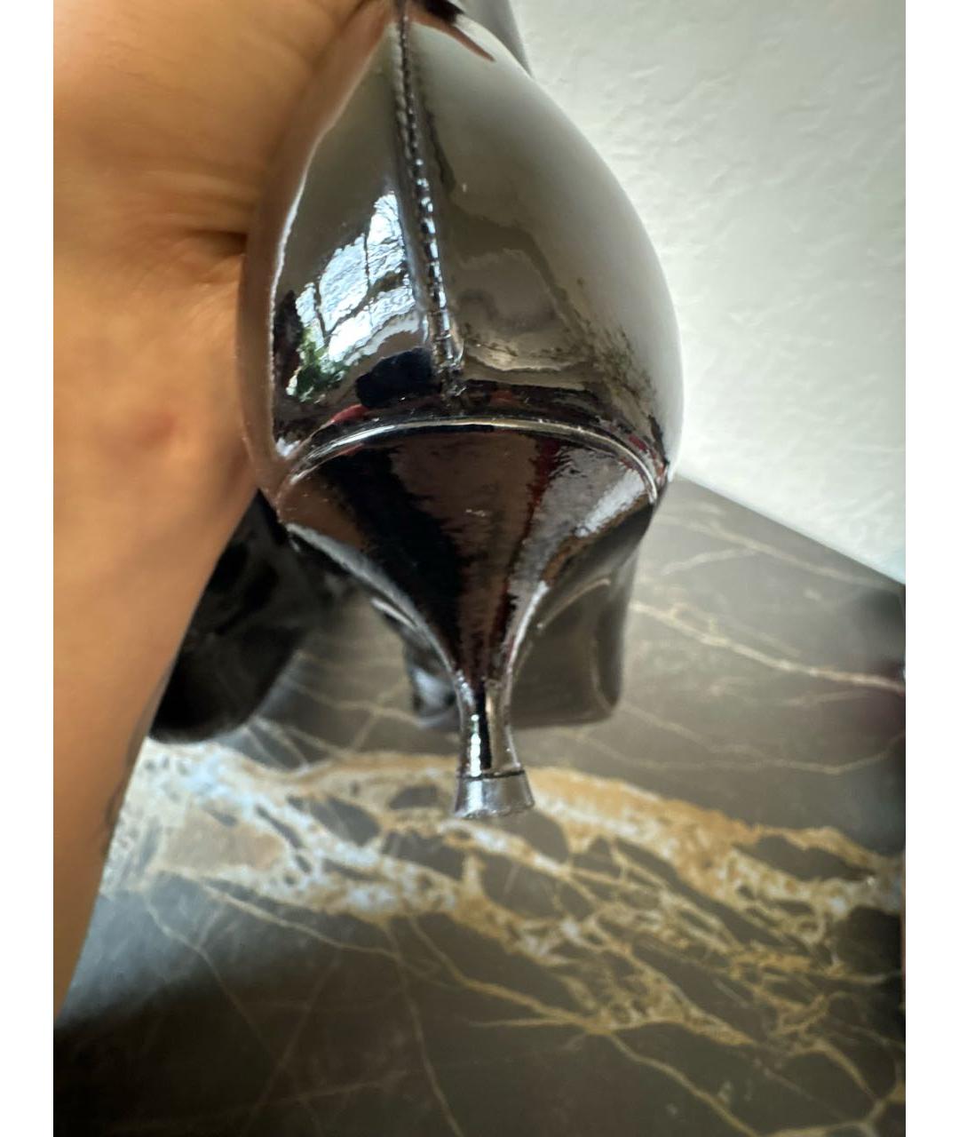 BALENCIAGA Черные ботильоны из лакированной кожи, фото 6