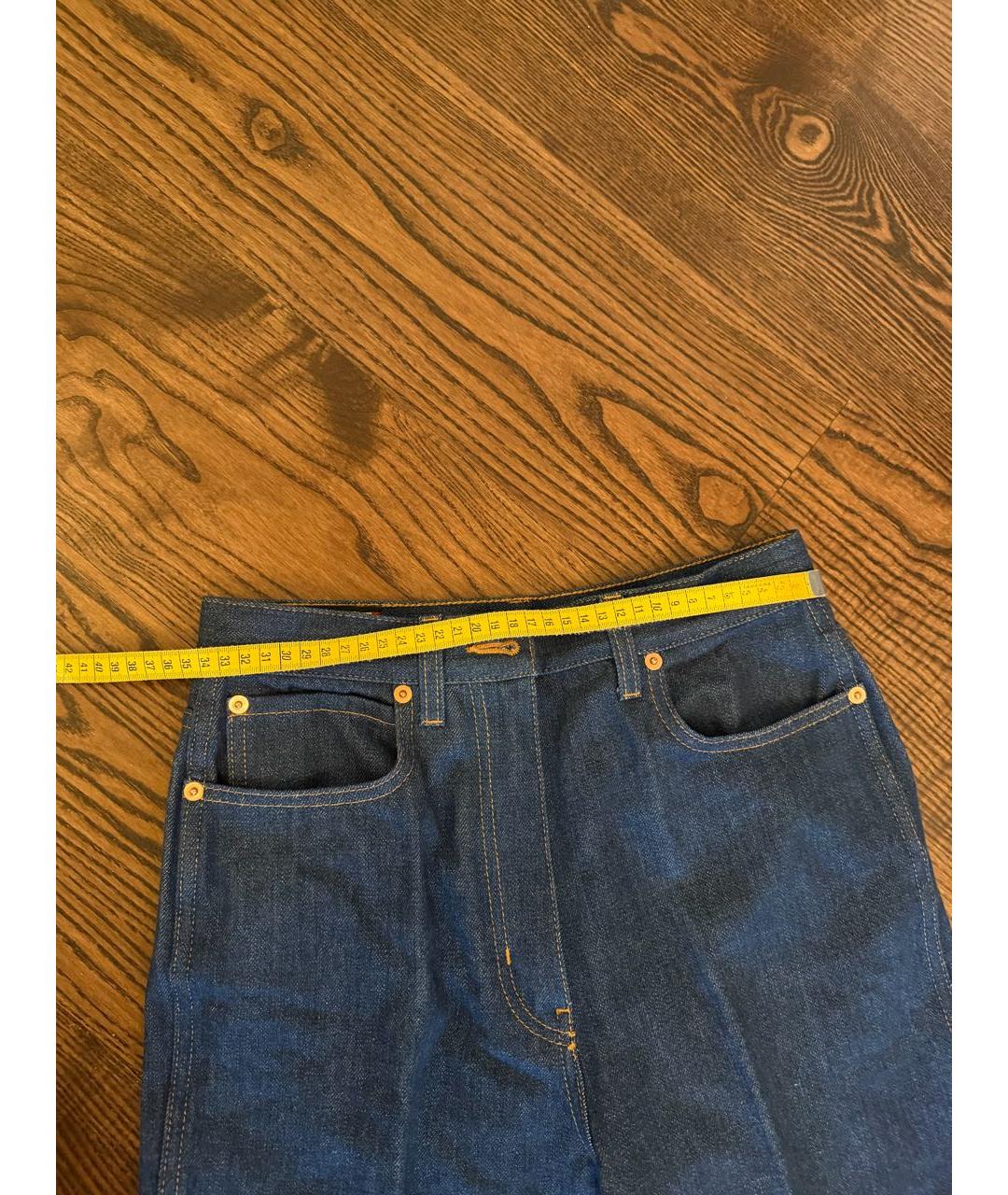 GUCCI Темно-синие хлопковые джинсы клеш, фото 6