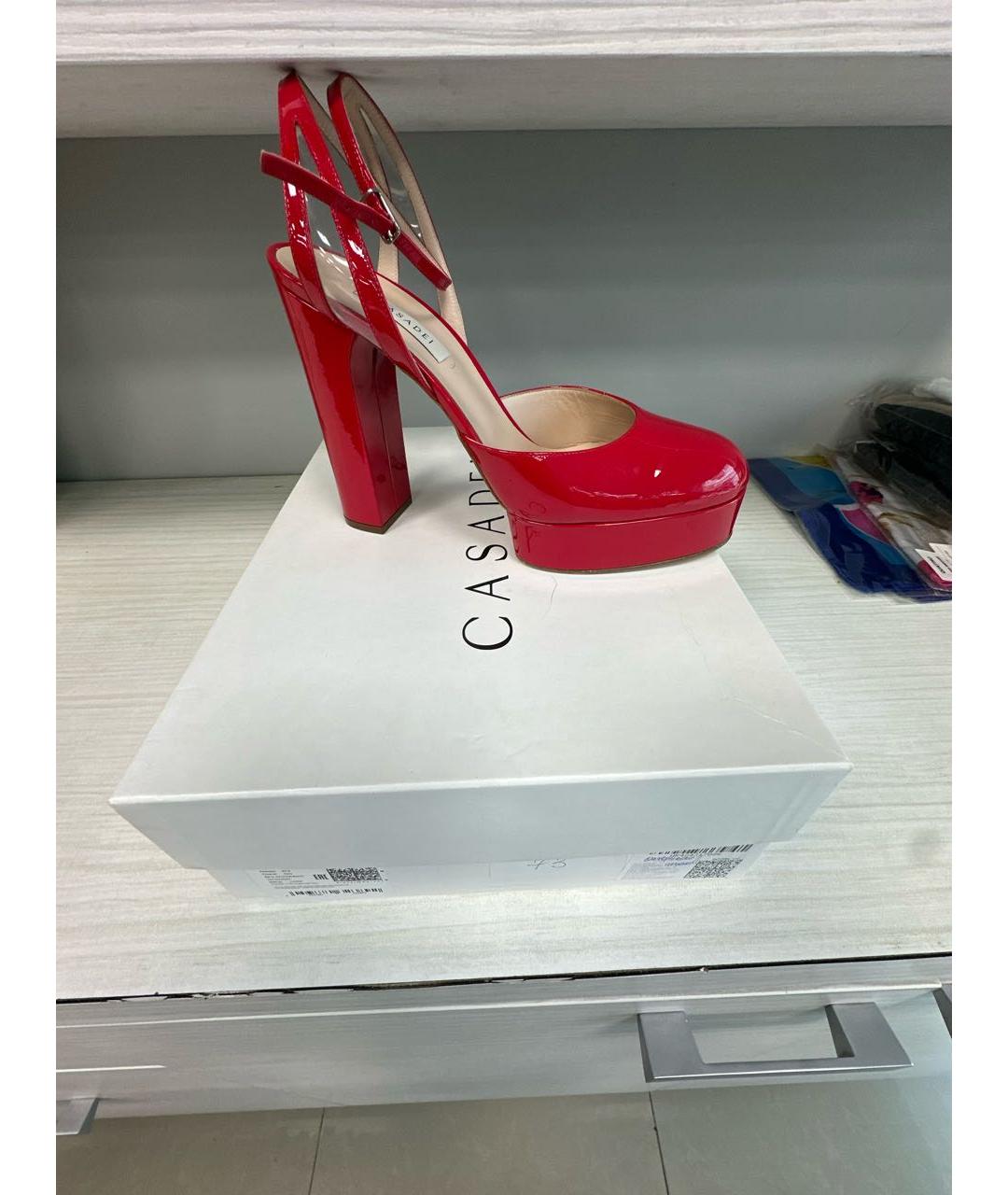 CASADEI Красные туфли из лакированной кожи, фото 5