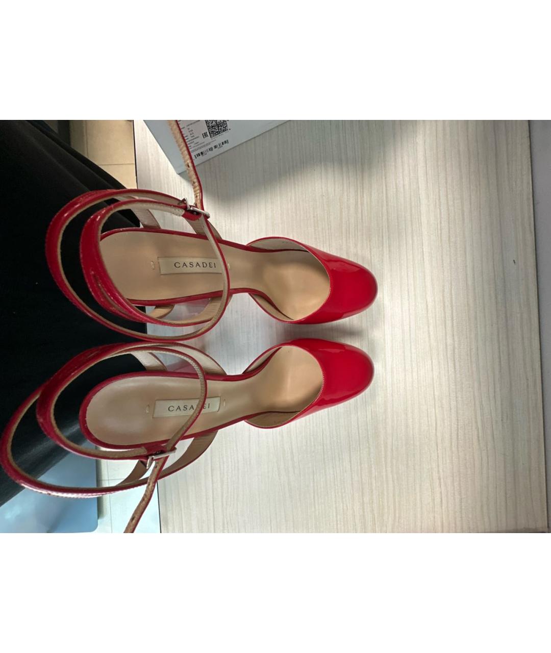 CASADEI Красные туфли из лакированной кожи, фото 3