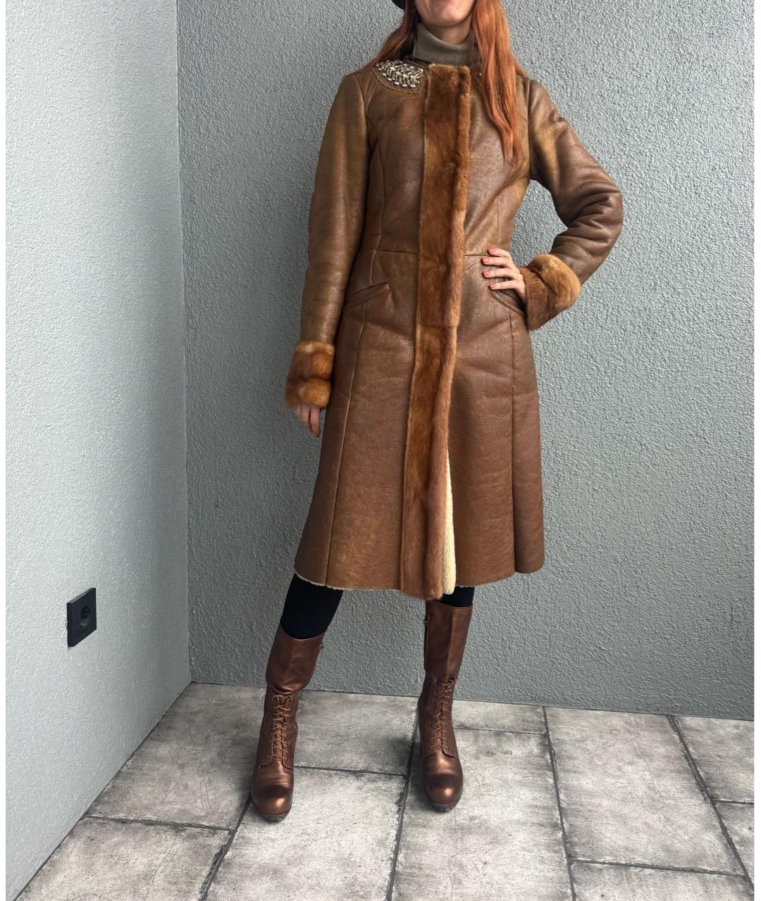 PRADA Бежевая дубленка, фото 4