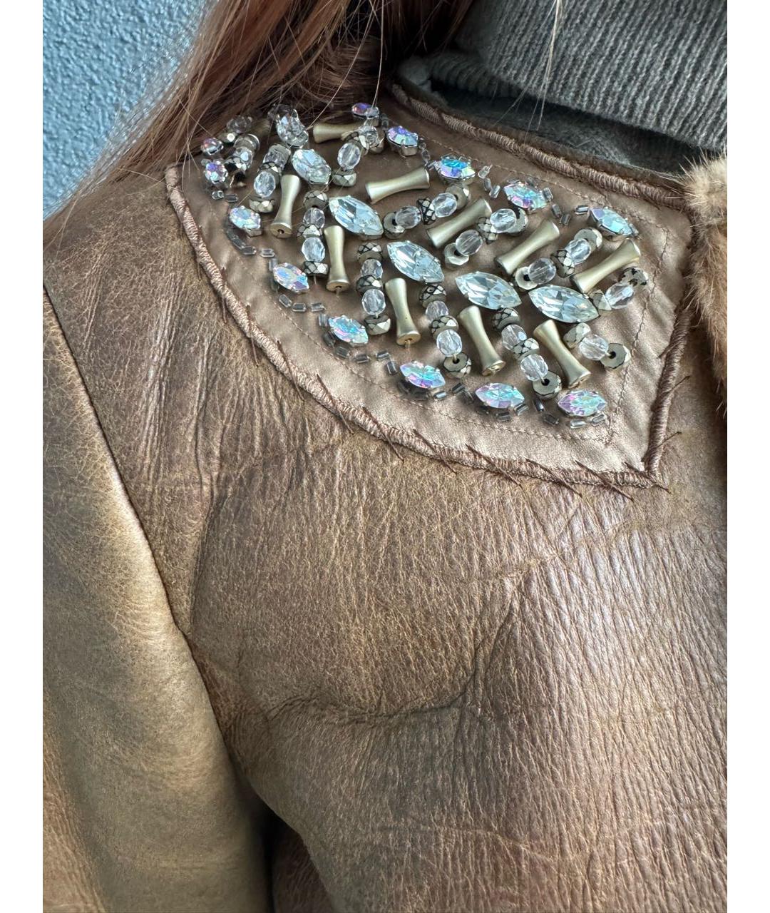 PRADA Бежевая дубленка, фото 3