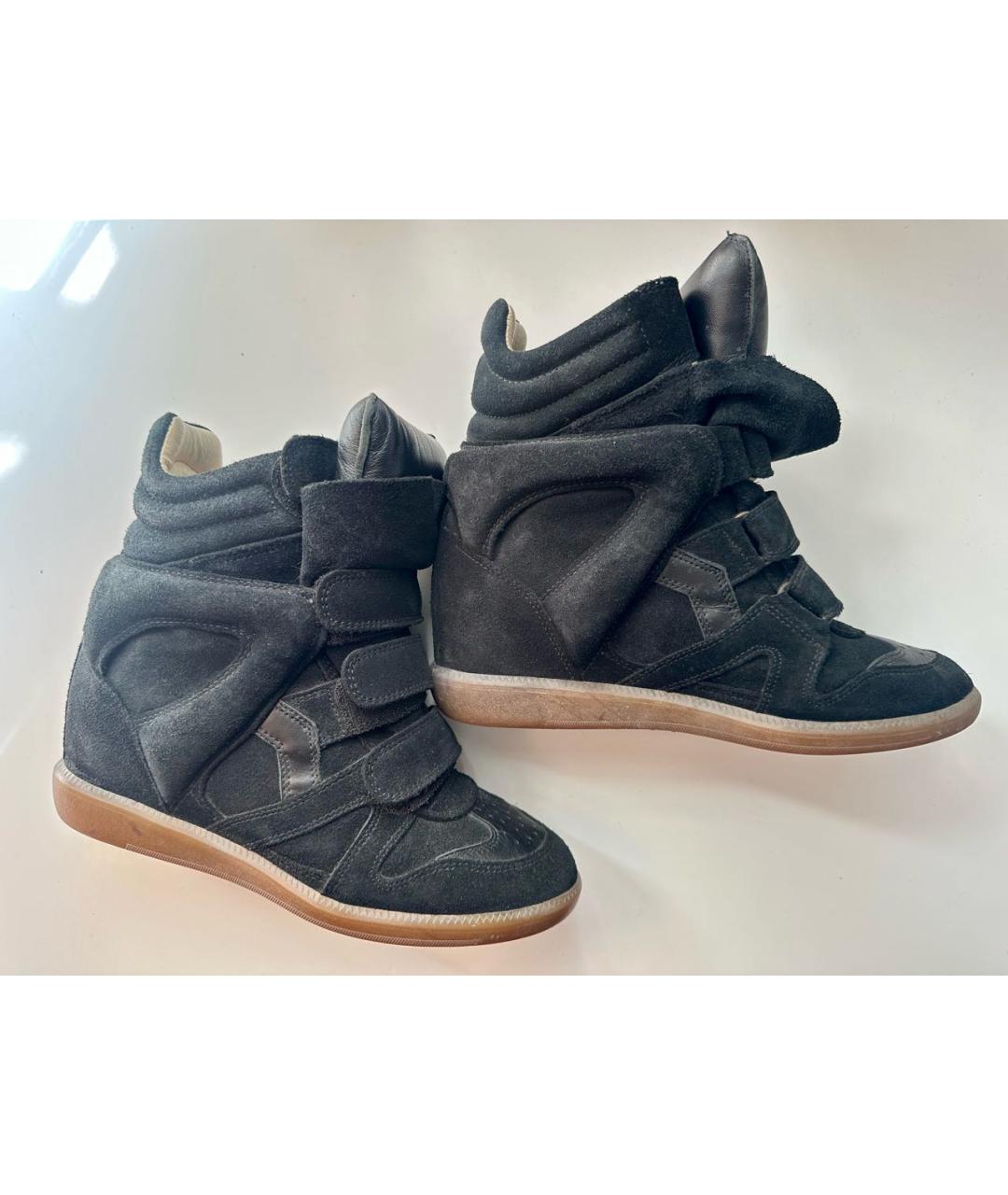 ISABEL MARANT Черные замшевые кроссовки, фото 6