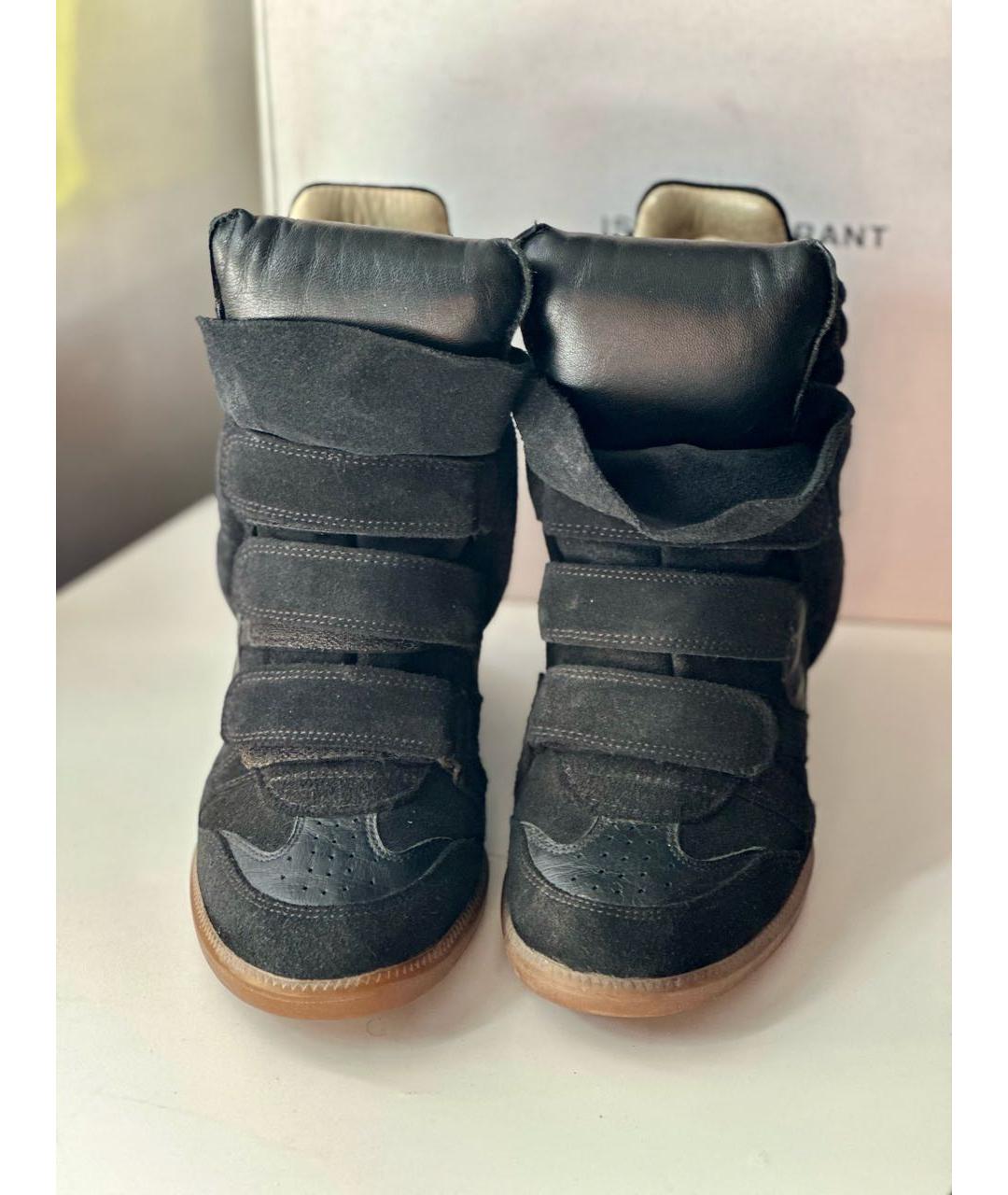 ISABEL MARANT Черные замшевые кроссовки, фото 2