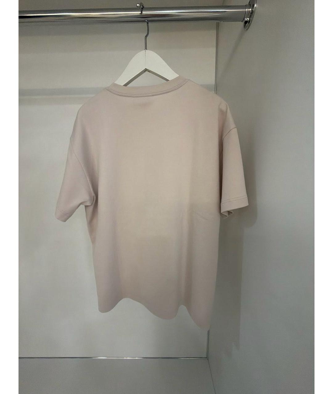 CHRISTIAN DIOR Бежевая хлопковая футболка, фото 2